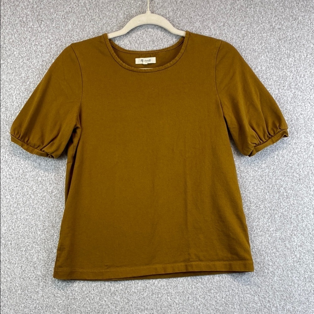 Madewell puff sleeve tee burnt ocre XS classic minimalist boho preppy cottage - Picture 1 of 7